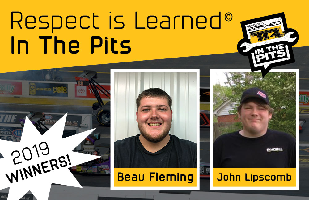 Winners Selected for the 2019 Respect is Learned© In The Pits Contest